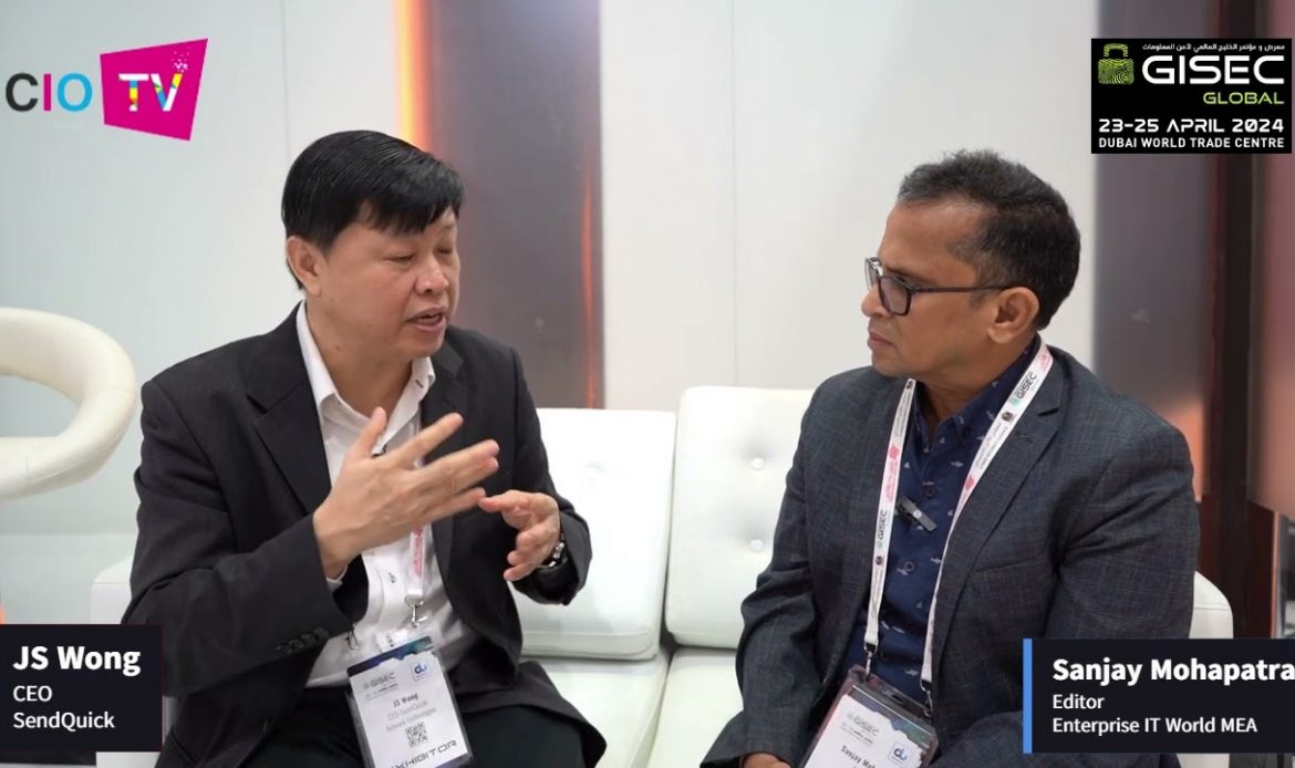 JS Wong CEO SendQuick speaking to Enterprise IT World MEA