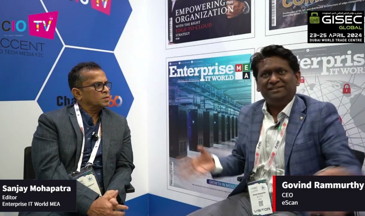 Govind Rammurthy, CEO, eScan speaking to Enterprise IT World MEA